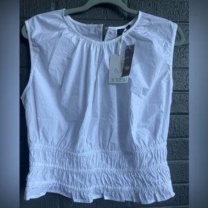 J. Crew Crisp White Sleeveless Tunic